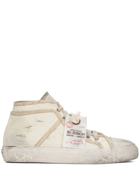 Sneakers Dolce & Gabbana neutri din bumbac si piele