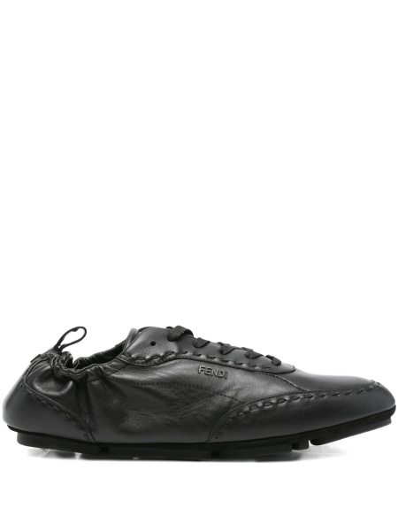 Sneakers Fendi negri din piele