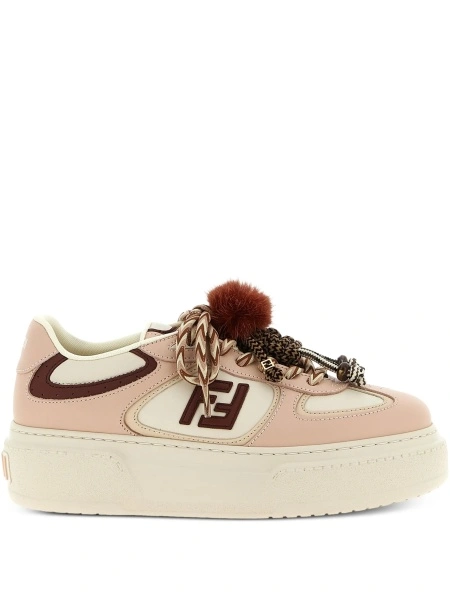 Sneakers Fendi neutri din piele