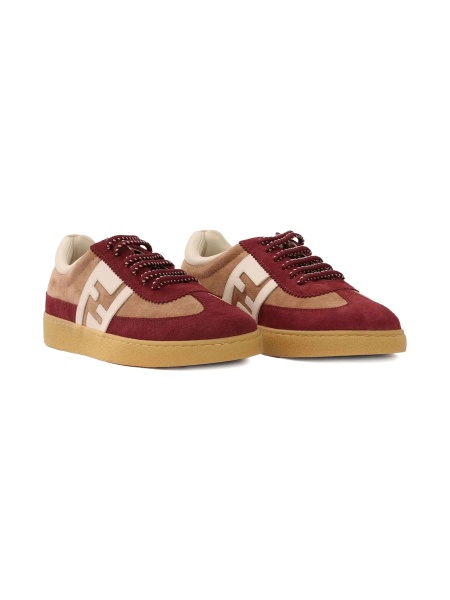 Sneakers Fendi rosii din piele