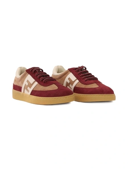 Sneakers Fendi rosii din piele