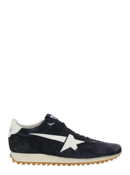 Sneakers Golden Goose albastri din piele