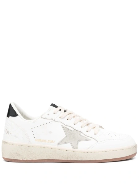 Sneakers Golden Goose albi din piele