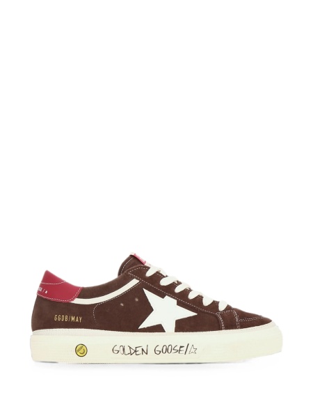 Sneakers Golden Goose maro din piele intoarsa