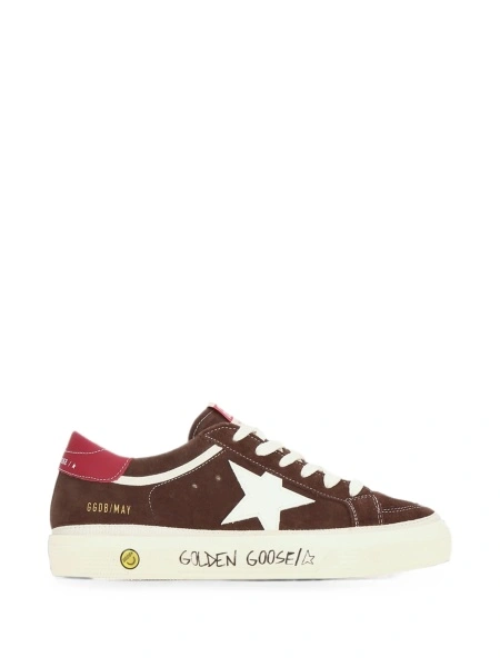 Sneakers Golden Goose maro din piele intoarsa