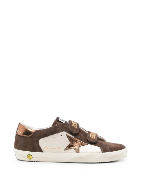 Sneakers Golden Goose maro din piele si piele intoarsa