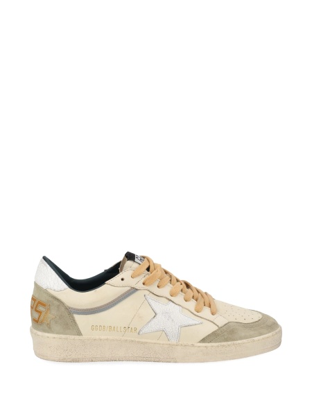 Sneakers Golden Goose star albi din piele