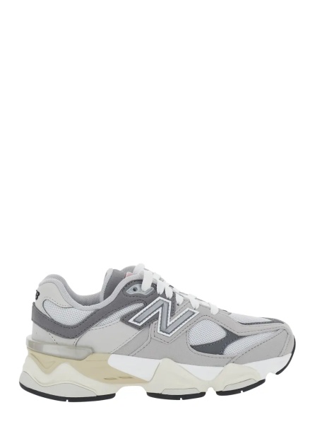 Sneakers Gray '9060' Sneakers with Contrast Details in Synthetic for Men