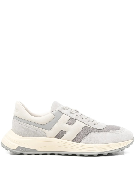 Sneakers Hogan gri din piele intoarsa