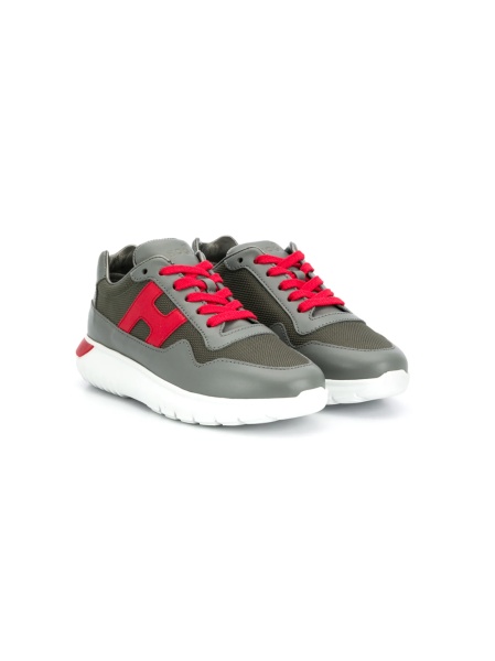 Sneakers Hogan gri din piele