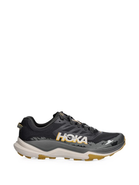 Sneakers Hoka One One negri din poliester reciclat si plasa
