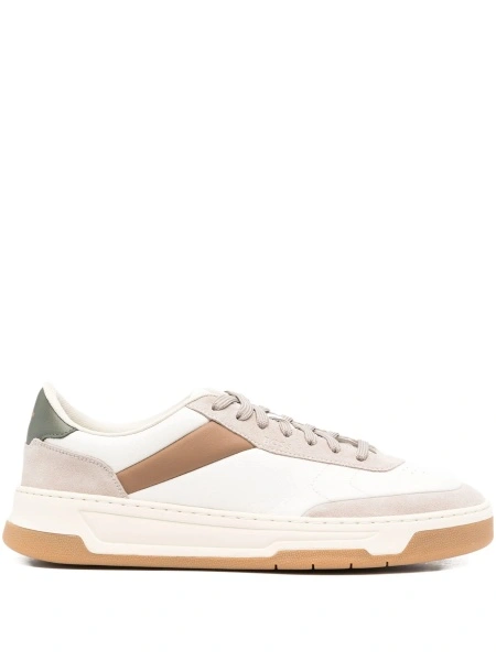 Sneakers Hugo Boss albi din piele