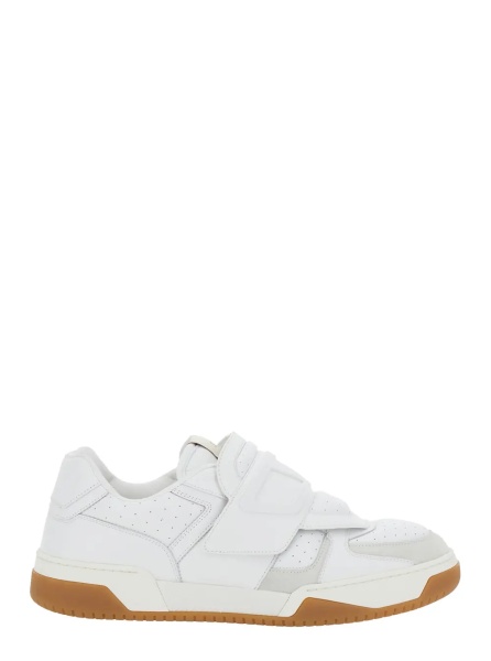 Sneakers 'Joie de Jouer' White Low Top Sneakers with Perforated Details and Maxi VLogo on the Front in Leather Man