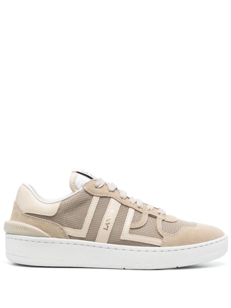 Sneakers Lanvin neutri din piele si material textil