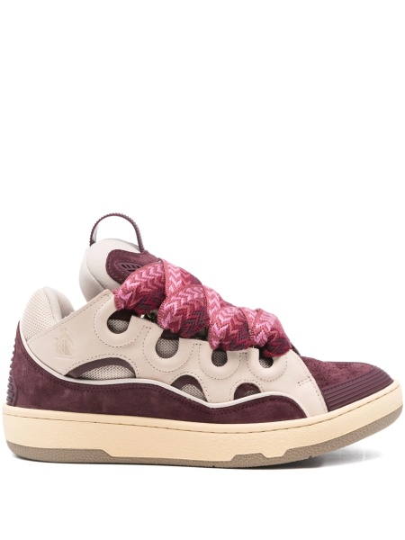 Sneakers Lanvin rosii din polyester si bos taurus