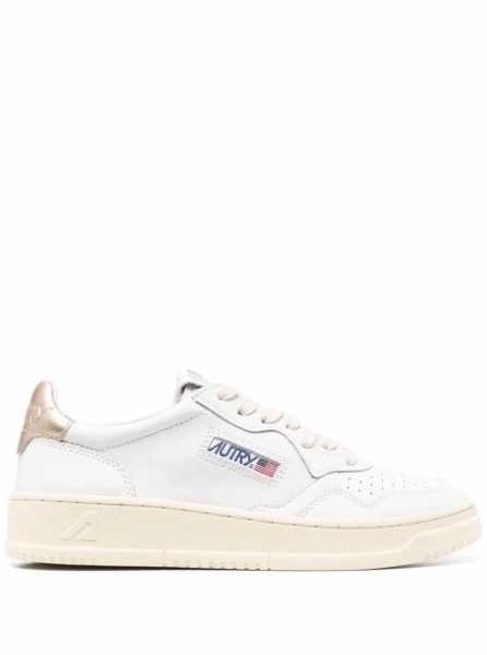 Sneakers Low Sneakers 'Medalist' with Contrast Heel in White Leather for Women