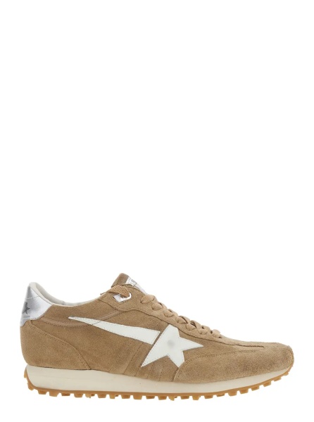 Sneakers 'Marathone' Low Top Sneakers with star patch on the side in leather for men
