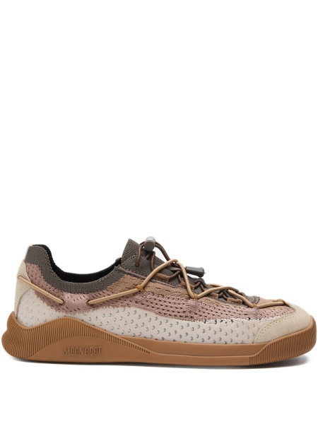 Sneakers Moon Boot maro din polyester si piele
