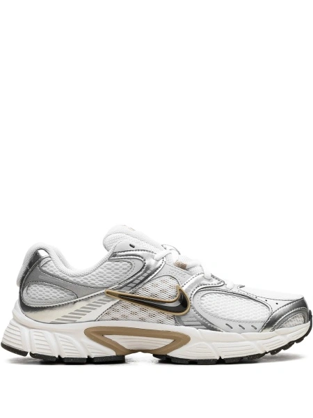 Sneakers Nike albi din piele eco si plasa