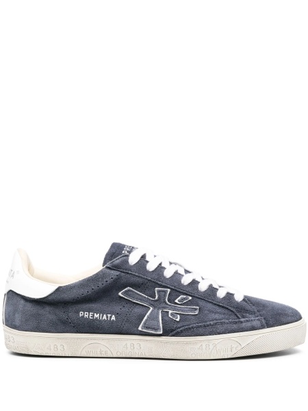Sneakers Premiata albastri din piele intoarsa