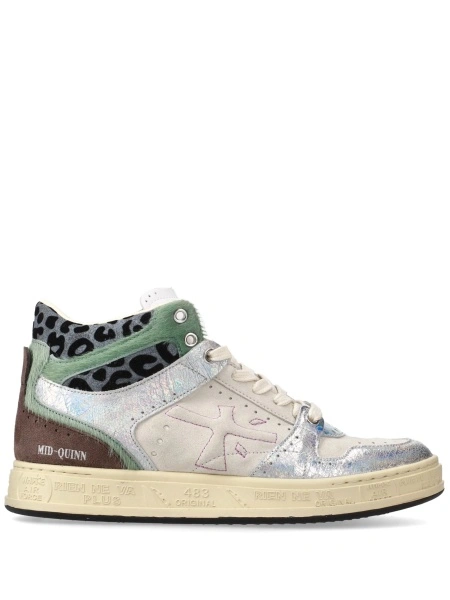 Sneakers Premiata gri din acrilic si piele
