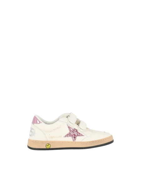 Sneakers SNEAKERS BALLSTAR STRAP NAPPA UPPER GLITTER STAR LAMINATED HEEL WHITE/BUBBLEGUM/LILAC