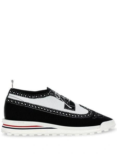 Sneakers Thom Browne negri din spandex/elastan si polyester