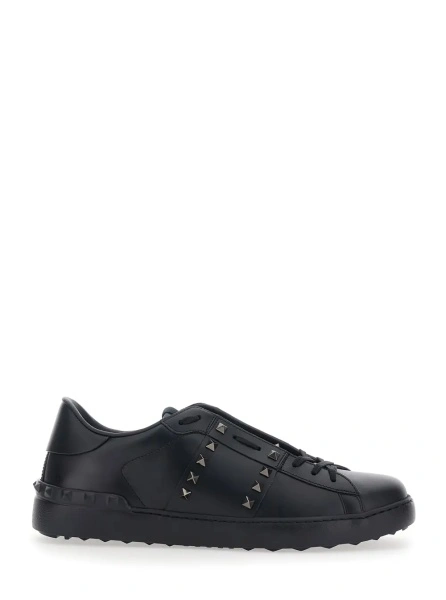 Sneakers Valentino Garavani 'Rockstud' negri din piele