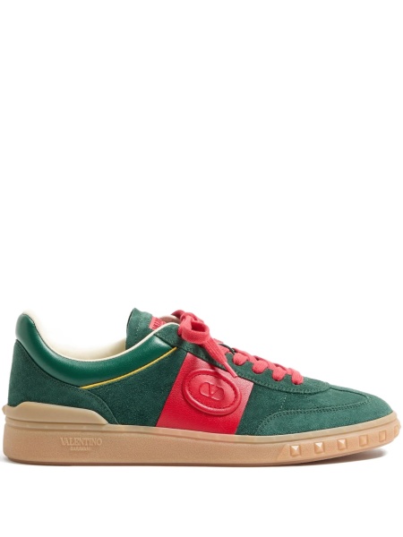 Sneakers Valentino Garavani verzi din piele si piele intoarsa