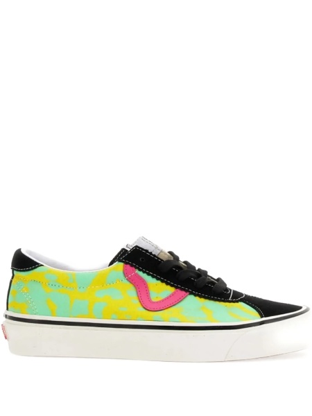 Sneakers Vans negri din material textil si piele intoarsa