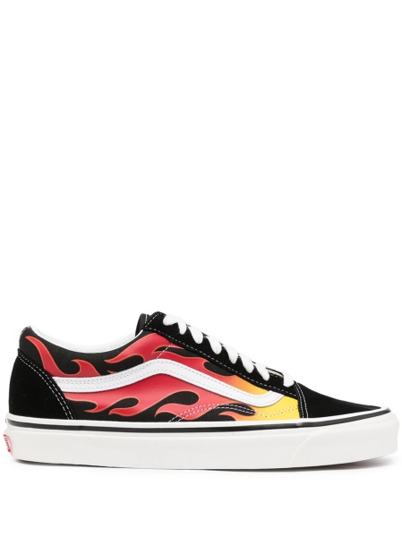 Sneakers Vans Old Skool negri din nylon si piele intoarsa