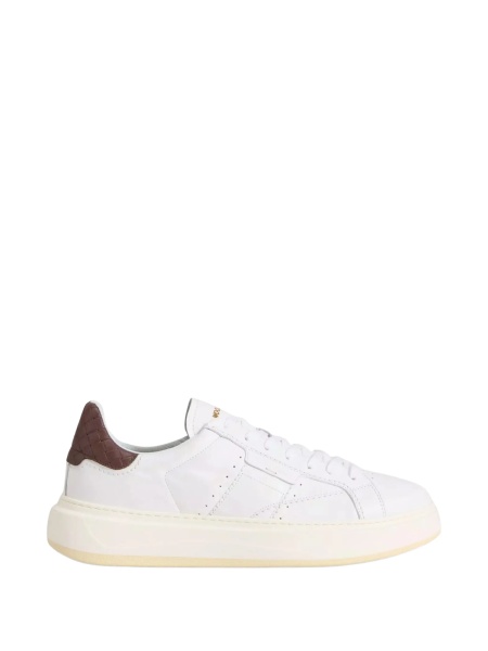Sneakers Woolrich albi din piele