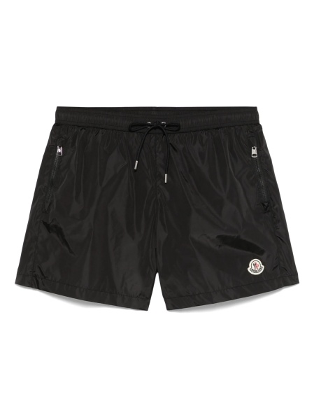 Sort de baie Moncler negru din poliamida