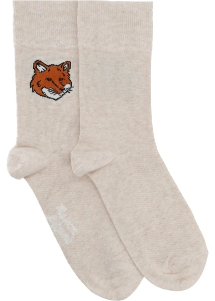 Sosete MAISON KITSUNÉ Calzini "Fox Head" Con Logo