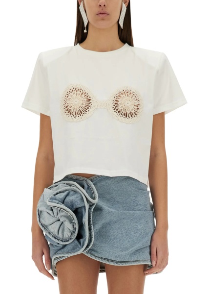 T-Shirt With Crochet Bra