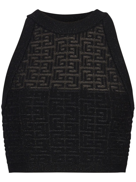 Top tricotat Balmain negru