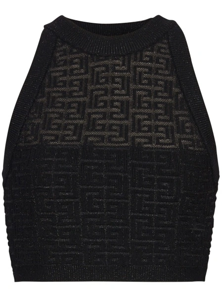 Top tricotat Balmain negru