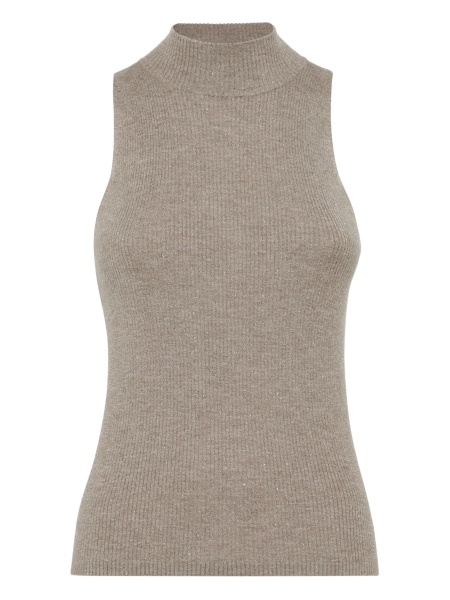 Top tricotat Brunello Cucinelli maro