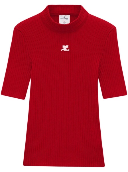 Top tricotat COURRÈGES rosu