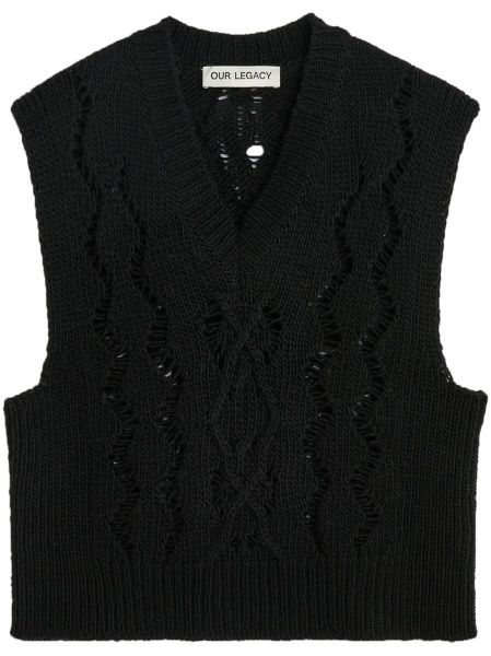 Top tricotat OUR LEGACY negru