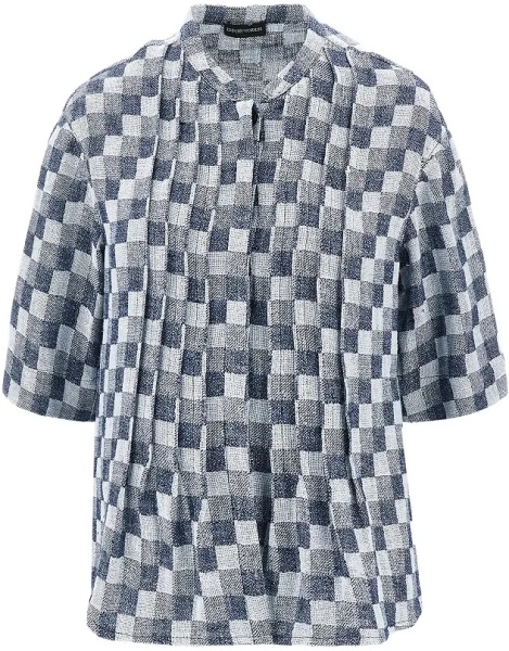 Topuri Linen-blend gauze top