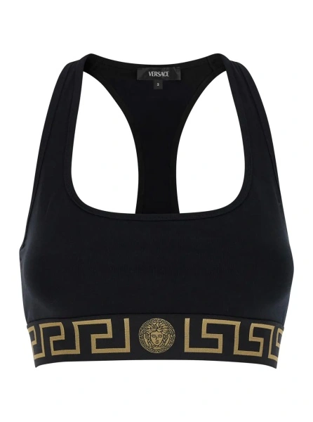 Topuri Top 'Sport' Black with Tech Fabric Logo for Women