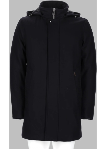 Trenciuri Paltò Cappotto In Lana Con Cappuccio