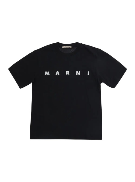 Tricou Black T-shirt with printed logo on the front in Boy