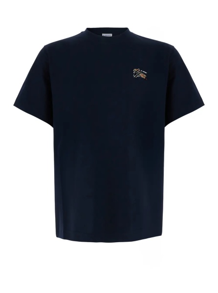 Tricou Blue T-shirt with EKD logo embroidered on the front in Cotton for men