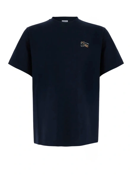 Tricou Burberry albastru din bumbac