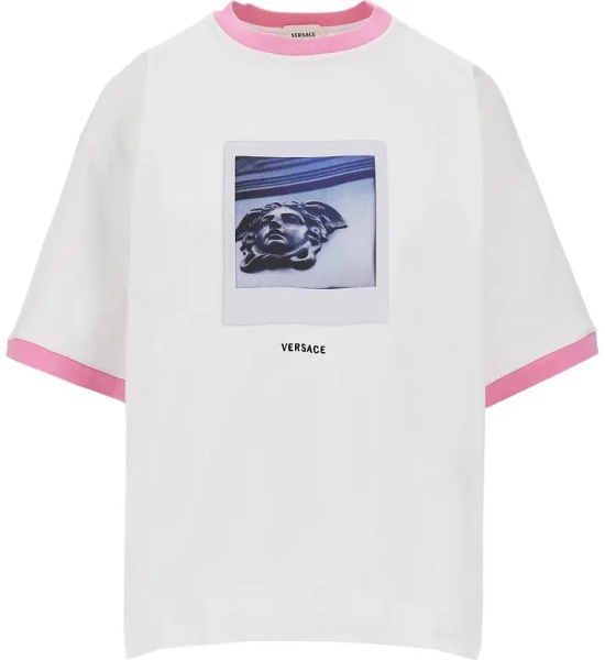 Tricou Cotton T-shirt with 'Medusa Polaroid' print