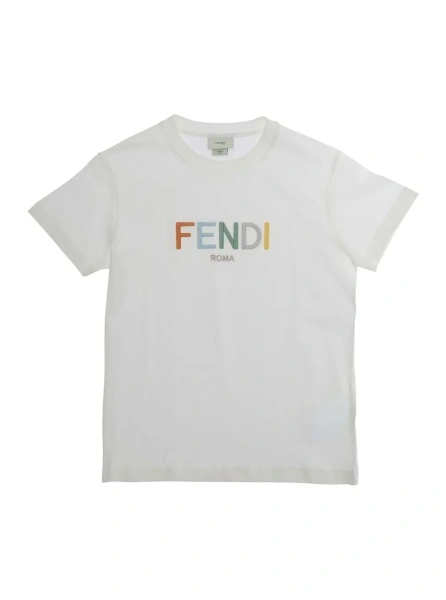 Tricou Fendi alb din bumbac
