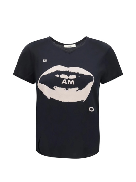 Tricou Fendi negru din bumbac