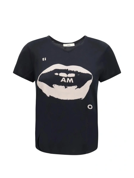 Tricou Fendi negru din bumbac